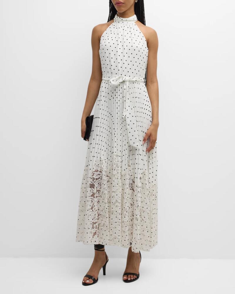 Elie Tahari The Penelope Polka-Dot Halter Maxi Dress Cover