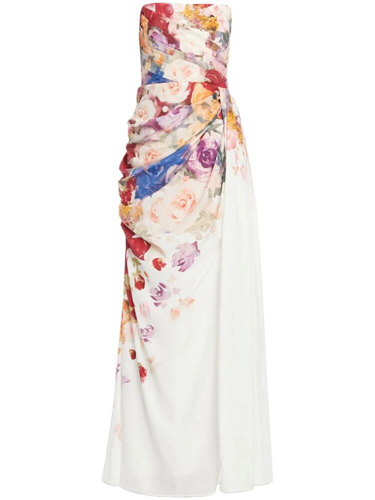 Leo Lin Anastasia bustier floral-print gown - White Cover