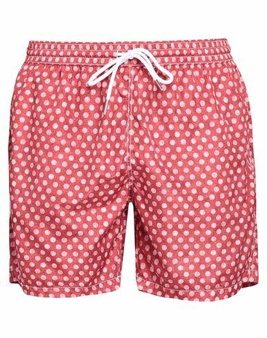 Tiki Man Swim trunks Brick red Polyester Cover