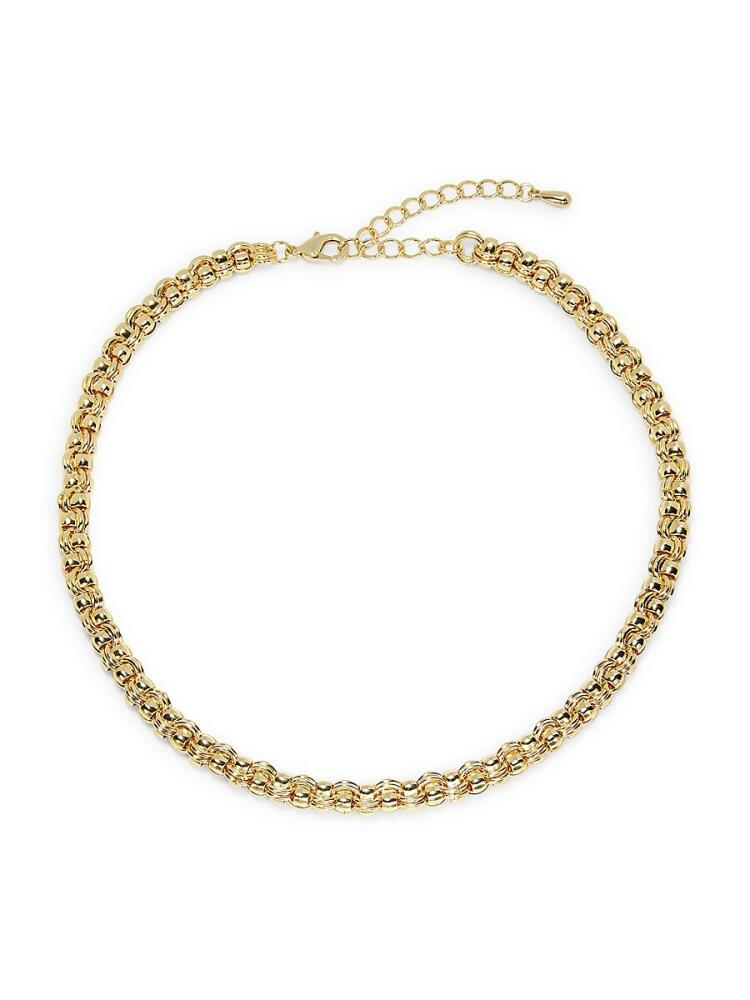 Argento Vivo Women's Studio 14K Goldplated Wheat Chain Necklace Cover