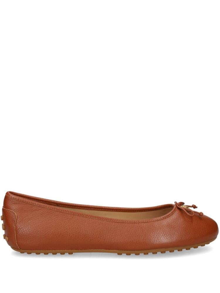 Lauren Ralph Lauren leather ballerina shoes - Brown Cover