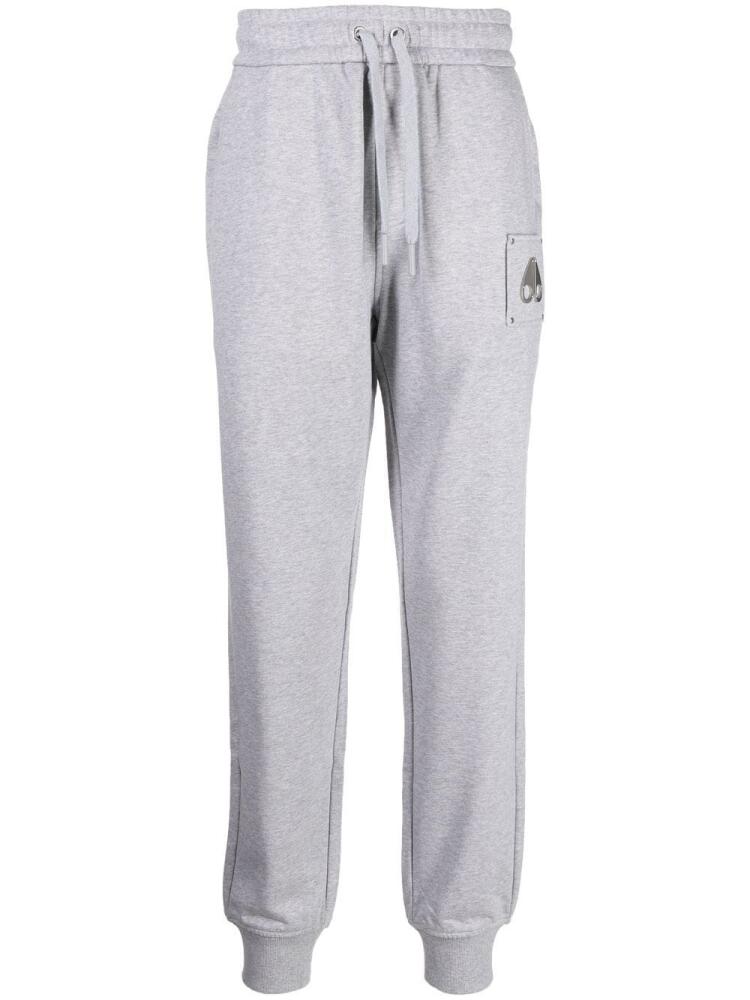 Moose Knuckles logo-plaque drawstring trousers - Grey Cover