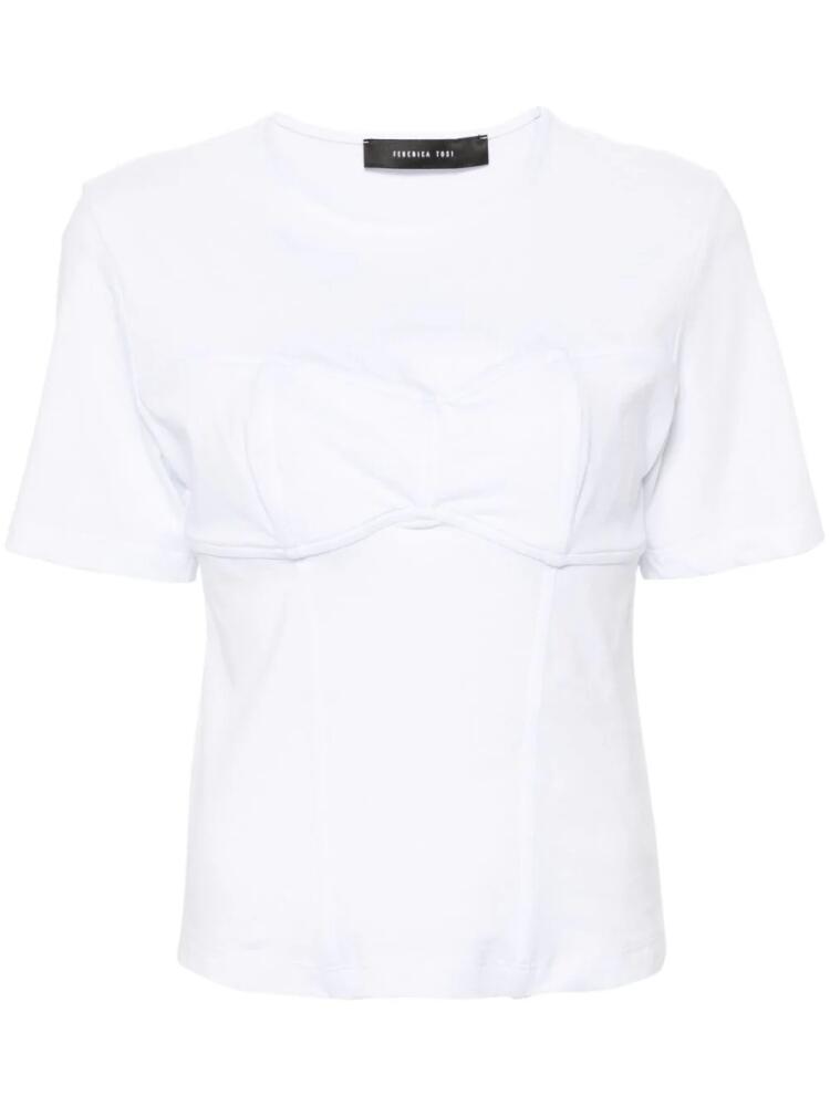 Federica Tosi 3D-bra cotton T-shirt - White Cover