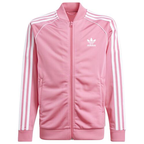 adidas Originals Superstar Track Jacket - Girls' Grade School Pink Fusion/White Cover