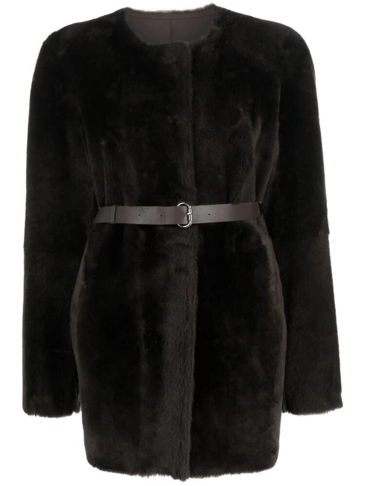 Desa 1972 reversible belted shearling coat - Brown Cover