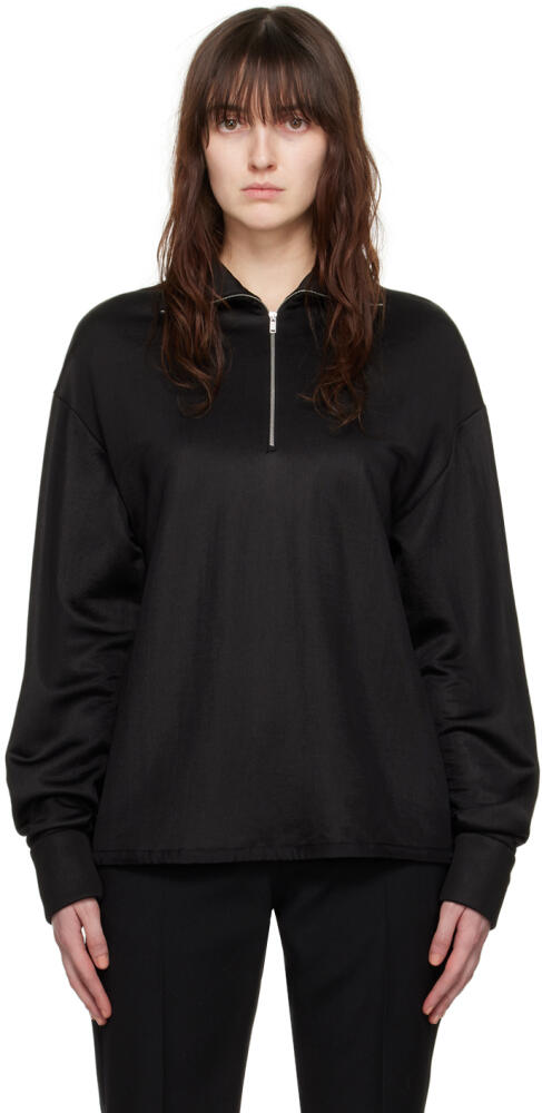 Jil Sander Black Zip Sweater Cover