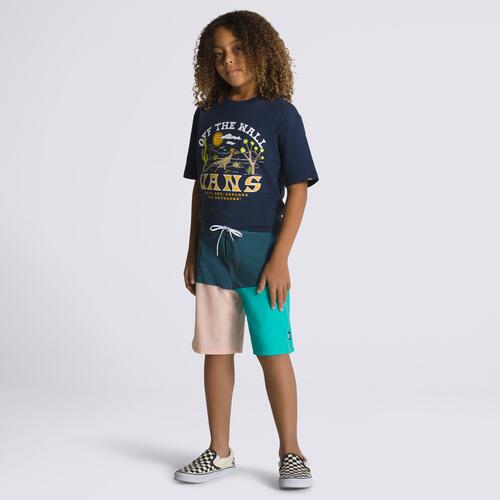 Vans Daily Halfsies Boardshorts - Boys' Grade School Vans Teal/Orange Cover