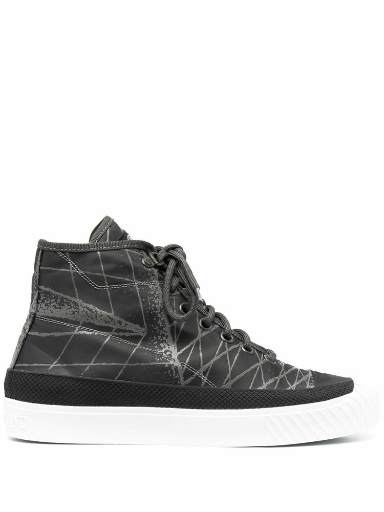 Stone Island abstract-print high-top sneakers - Grey Cover