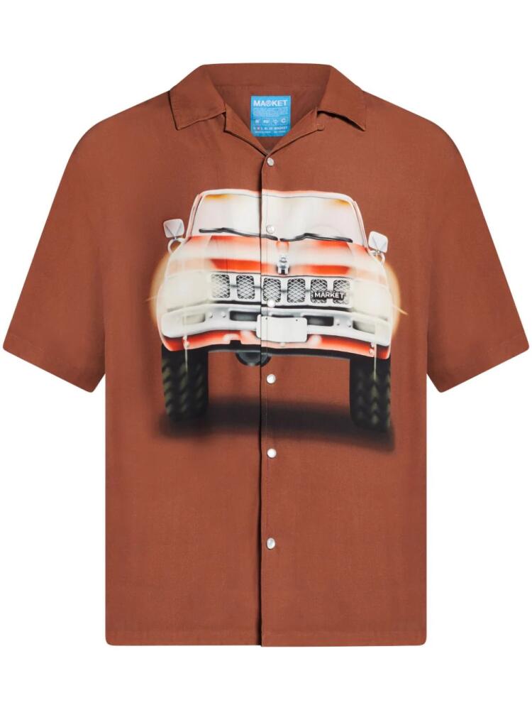 MARKET graphic-print short-sleeve shirt - Brown Cover