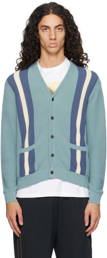 BEAMS PLUS Blue Striped Cardigan Cover