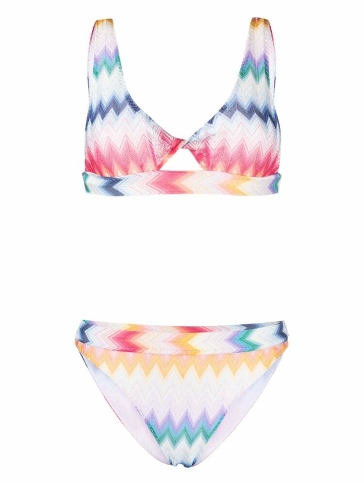 Missoni zigzag lurex bikini - Blue Cover