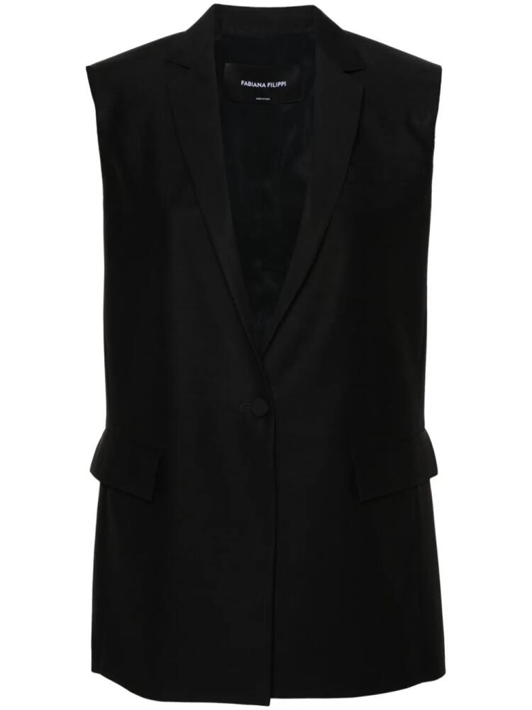 Fabiana Filippi single-breasted sleeveless blazer - Black Cover