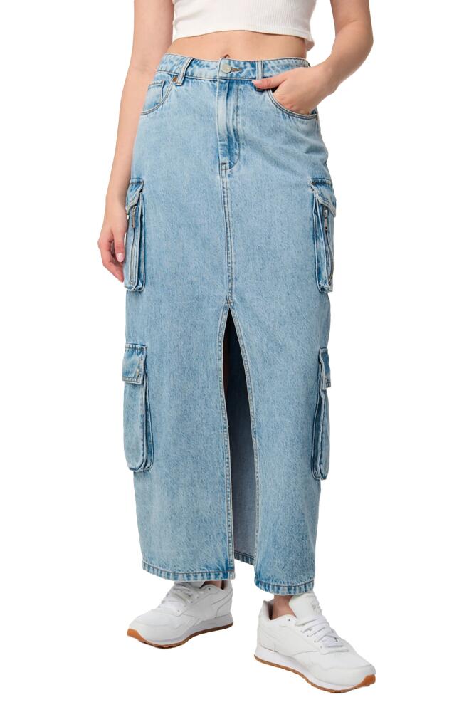 BLANKNYC Denim Cargo Maxi Skirt in All Heart Cover