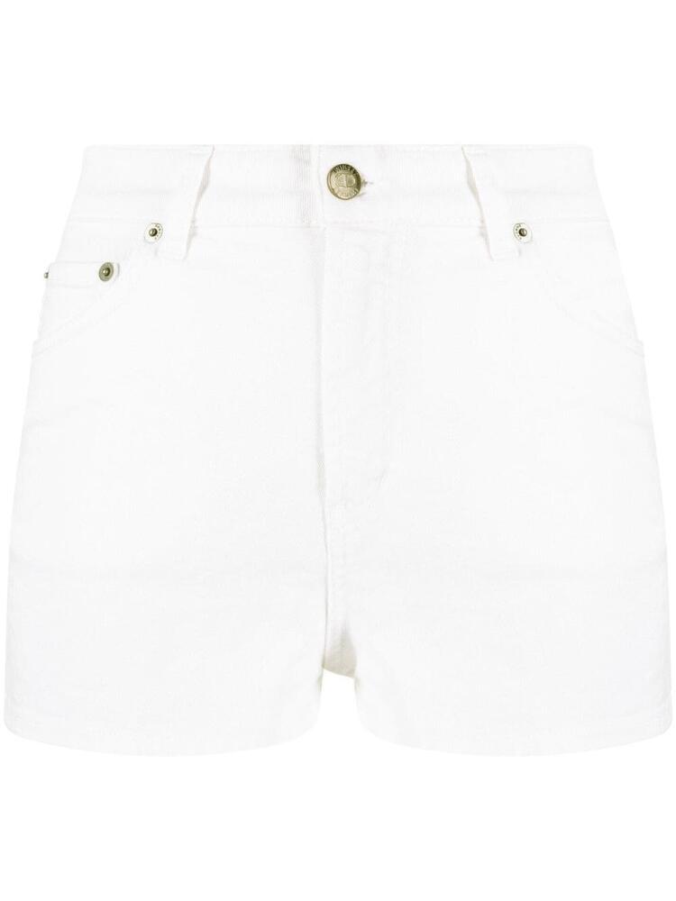 TWINSET embroidered-logo denim shorts - White Cover