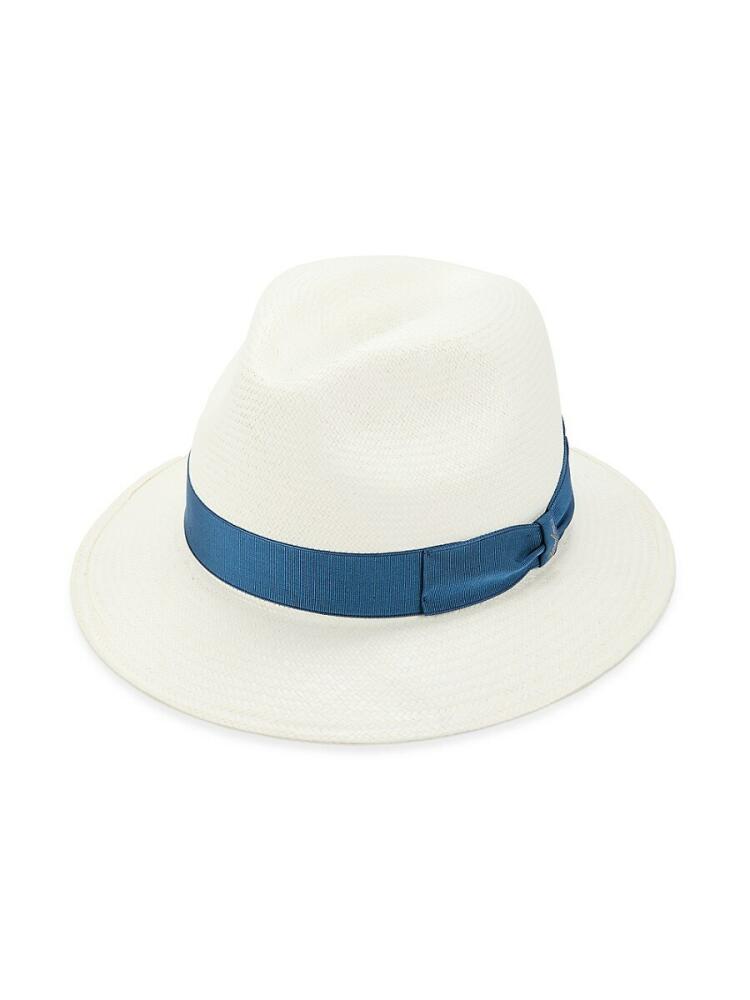 Borsalino Men's Federico Panama Straw Fedora - Cream Cover