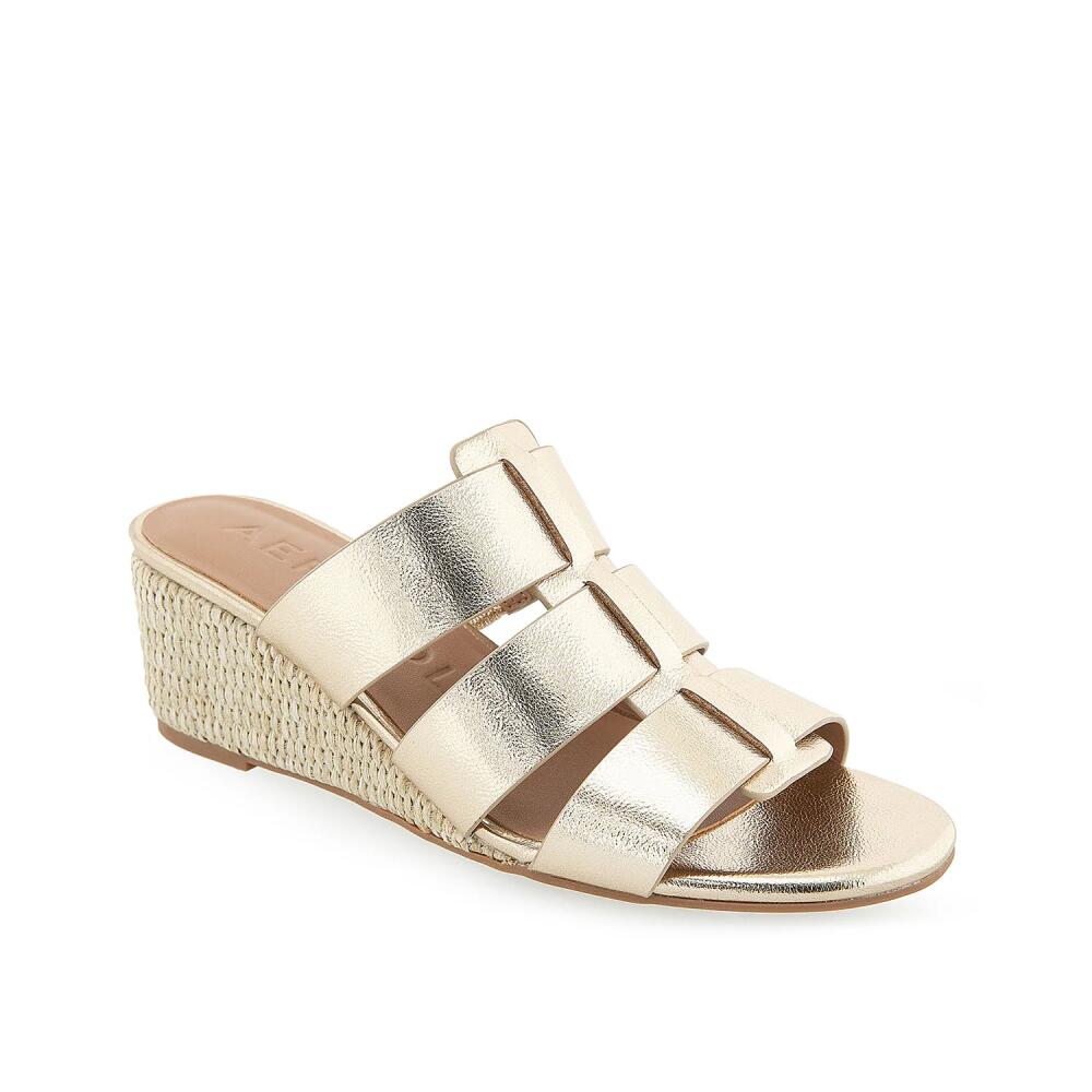 Aerosoles Wilma Wedge Sandal | Women's | Gold Metallic Cover