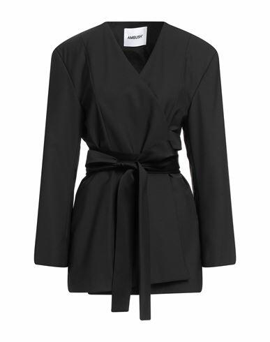 Ambush Woman Blazer Black Polyester, Virgin Wool, Elastane, Acetate, Viscose Cover