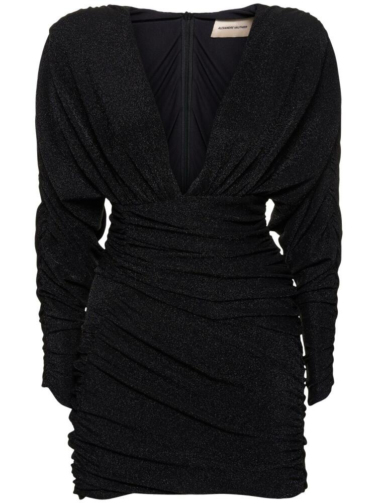 ALEXANDRE VAUTHIER Draped Lurex Jersey Mini Dress Cover