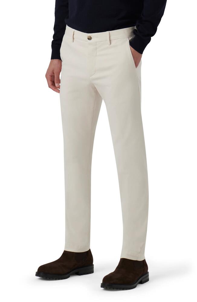 Bugatchi Stretch Cotton Blend Twill Chinos in Stone Cover