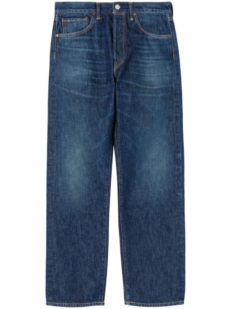 RE/DONE mid-rise straight-leg jeans - Blue Cover