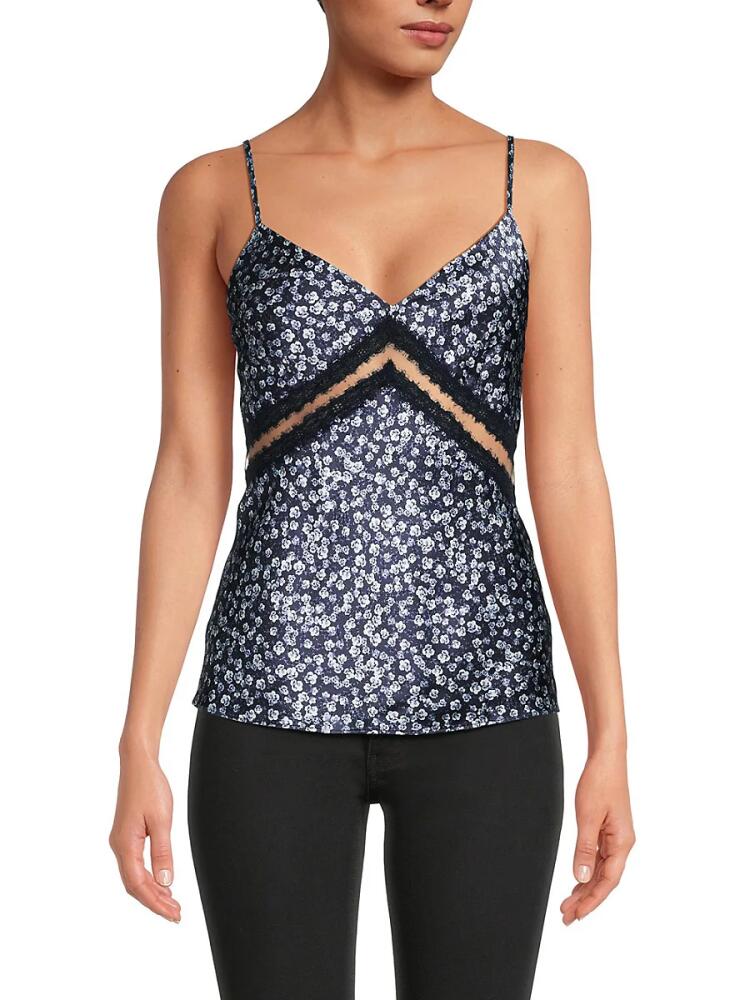 Cami NYC Women's Trinity Silk Camisole Top - Blue Multi Cover