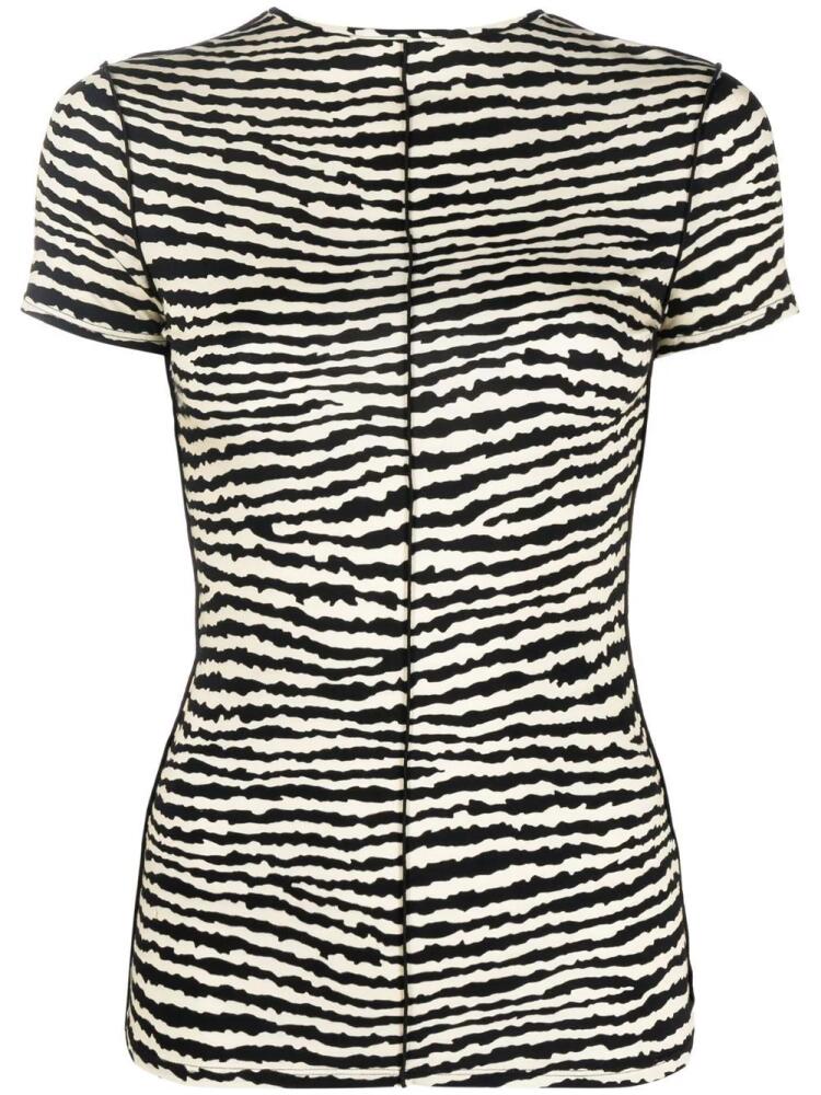 Proenza Schouler White Label zebra-print T-shirt - Black Cover