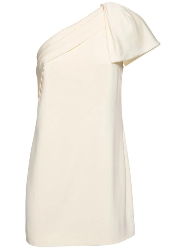 ROLAND MOURET One-shoulder Satin Crepe Mini Dress Cover