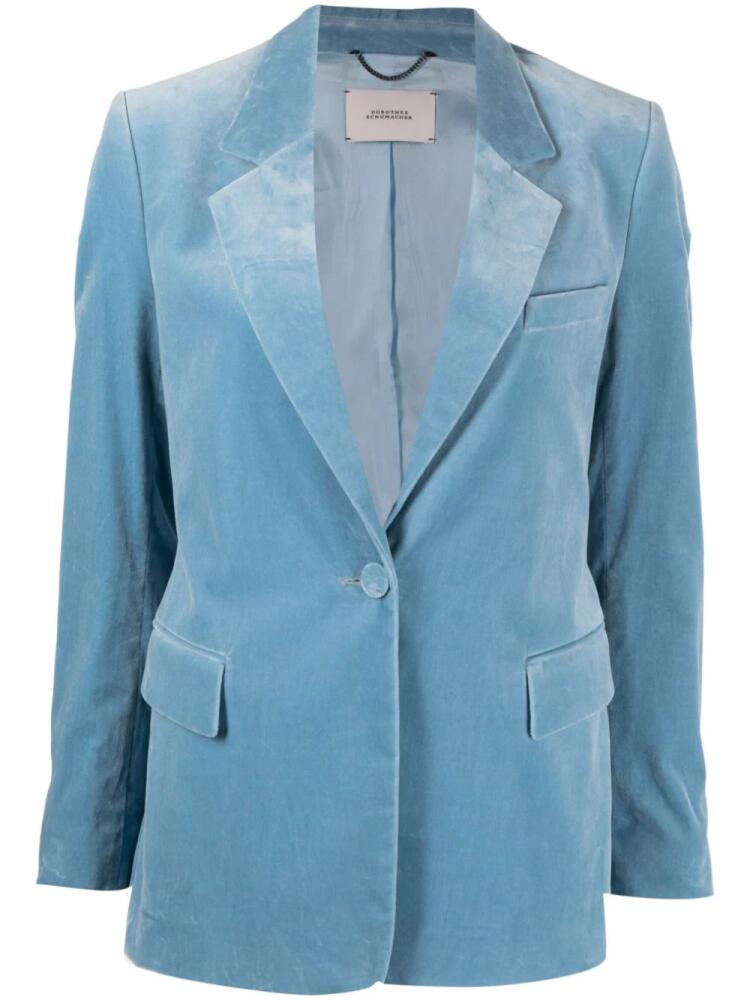 Dorothee Schumacher single-breasted velvet blazer - Blue Cover