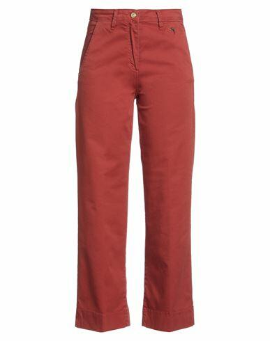 Gai Mattiolo Woman Pants Rust Cotton, Elastane Cover