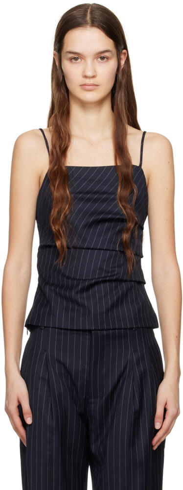 WYNN HAMLYN Navy Martha Camisole Cover