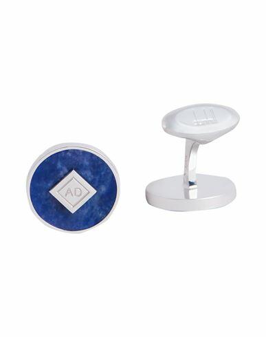 Dunhill Man Cufflinks and Tie Clips Blue 925/1000 Silver, Steel Cover