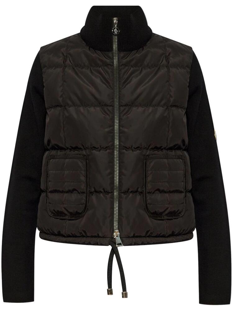 Moncler logo-appliqué padded jacket - Black Cover