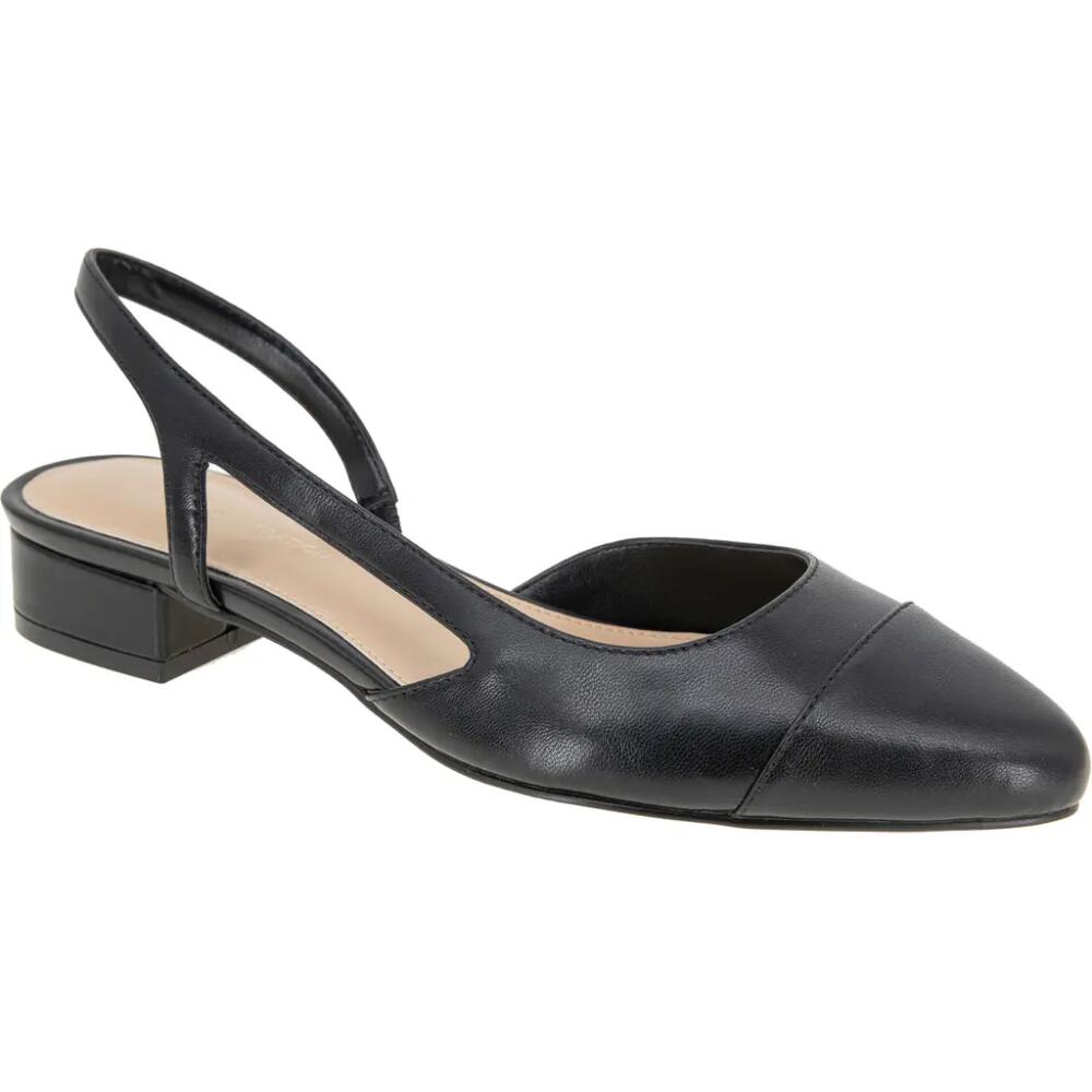 bcbg Tillie Slingback Cap Toe Pump in Black-Black Cover