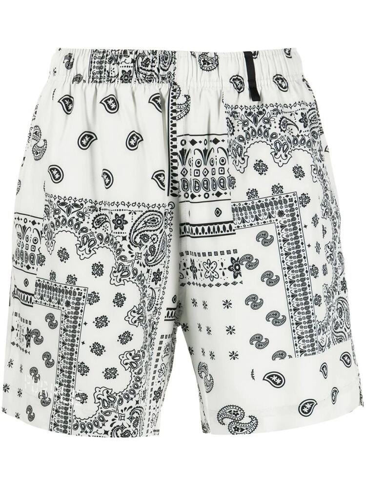 Purple Brand paisley-print swim shorts - White Cover