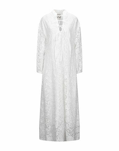 L' Autre Chose Woman Maxi dress White Polyester, Cotton Cover