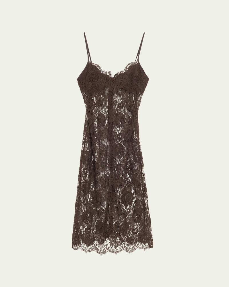 Michael Kors Collection Floral Lace Sweetheart Slip Dress Cover