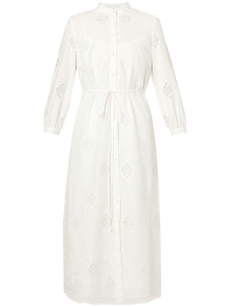 ERDEM lace-panels midi shirtdress - White Cover