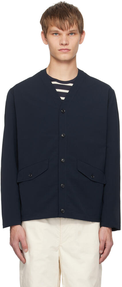 nanamica Navy Tailored Cardigan Cover