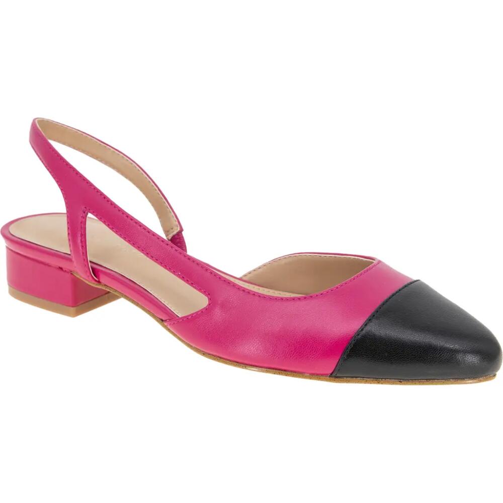 bcbg Tillie Slingback Cap Toe Pump in Viva Pink-Black Cover