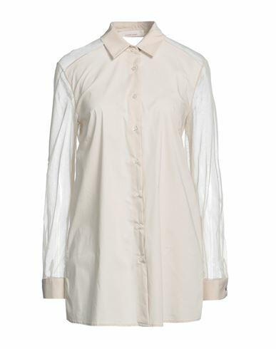 Liviana Conti Woman Shirt Beige Cotton, Polyamide, Elastane Cover