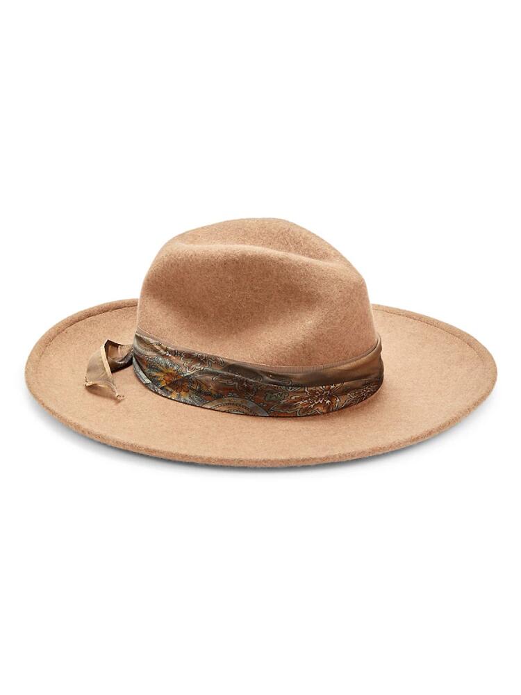 San Diego Hat Company Women's Wool Fedora Hat - Tan Cover