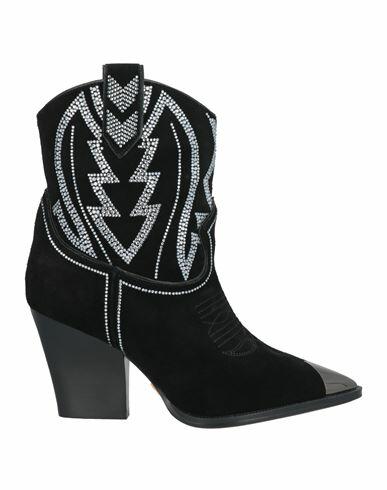 Lola Cruz Woman Ankle boots Black Leather Cover