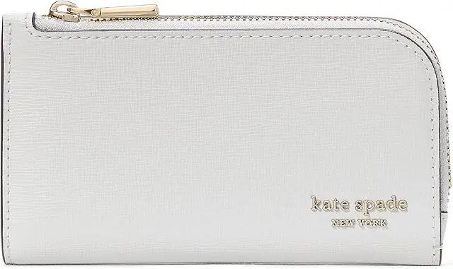 Kate Spade New York Devin Saffiano Leather Small Slim Bifold Wallet (Stone Path) Wallet Handbags Cover