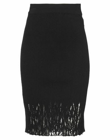 Pinko Woman Midi skirt Black Viscose, Polyamide Cover