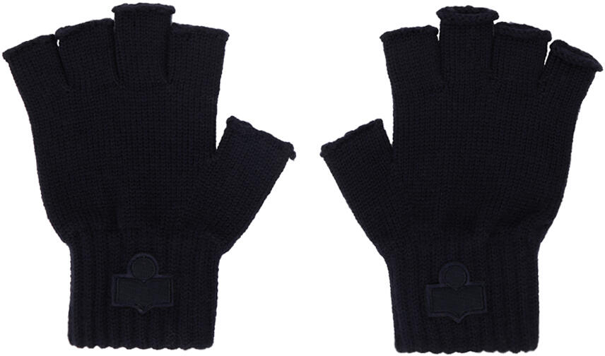 Isabel Marant Navy Blaise Fingerless Gloves Cover