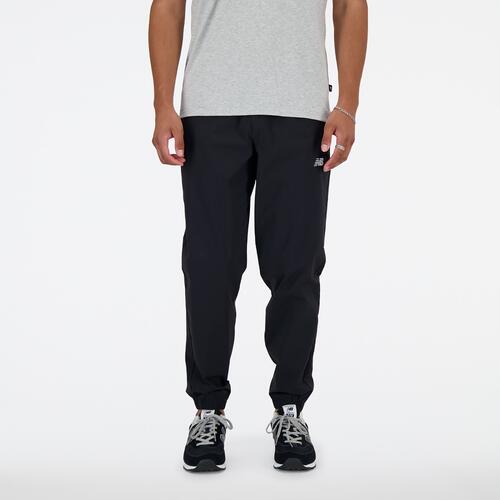 New Balance Athletics Stretch Woven Joggers - Mens Black/White Cover