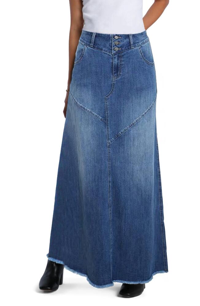 Wash Lab Denim Pieced Denim Maxi Skirt in Vintage Blue Cover