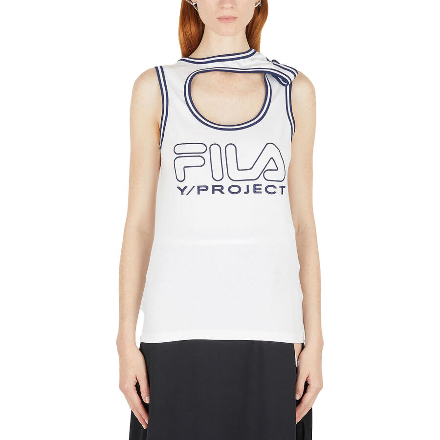 Y/Project Unisex White Three Collar Tank Top Cover