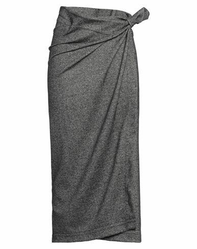 Erika Cavallini Woman Maxi skirt Black Wool, Polyester, Acrylic, Silk, Elastane Cover