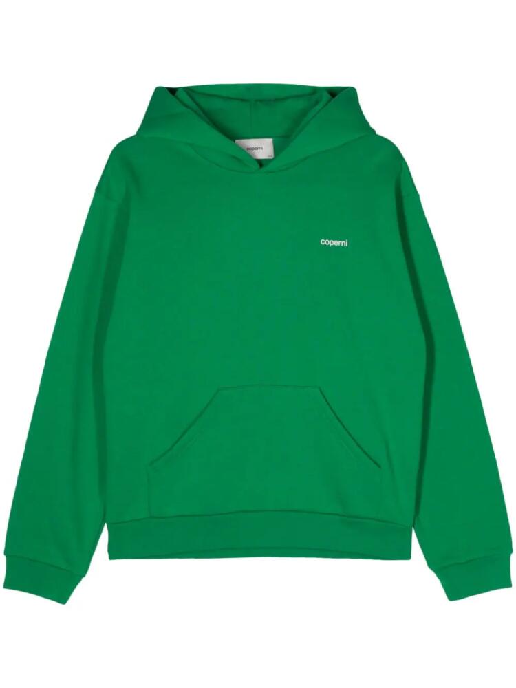 Coperni logo-print hoodie - Green Cover